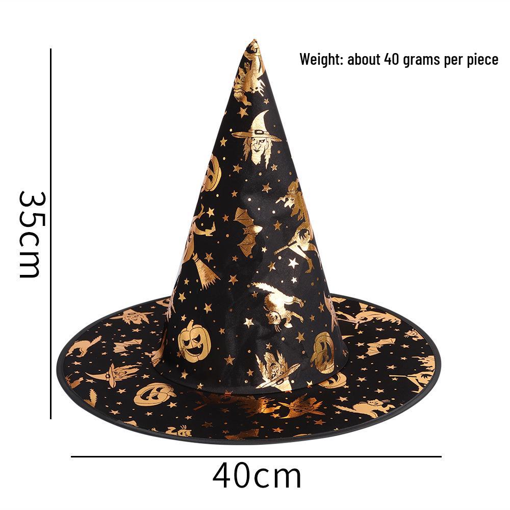 Witch Hat Costume: Magic Wizard Party Hat with Hot Stamping One Size