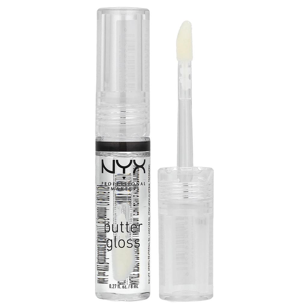 NYX Professional Makeup, Butter Gloss, Lip Gloss, 54 Sugar Glass, 8ml (0.27oz)
