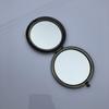 Retro Matte Round Pocket Makeup Mirror Portable Double Sided Folding Magnifier