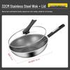 Chuyi Seven Stainless Steel Honeycomb Wok with Lid