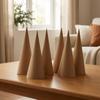 6 Stück Kraftpapier-Weihnachtsbäume Minimalistisch Glatt Rustikal für Party-Dekorationen