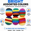 Hand-Made Knitted Footbag Sack Assorted Foot Bag Crochet Hacky Juggling Ball for Adults Multicolored Geometric Pattern