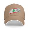 Unisexs Womens Lebanese Soccer Ball Lebanon Flag Outdoor Hat  Trucker Baseball Caps Casual Baseball Cap Sunscreen Hats