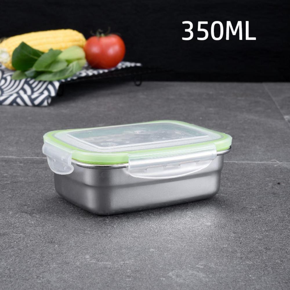 Stainless Steel Fresh-keeping Box Sealed Bento Box Refrigerator Freezer Storage Box  Camp Supplies