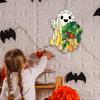 Ghost Stained Glass Halloween Tree Ornaments 2D Cute Spooky Pendant Sun Catcher For Window Decor Indoor Outdoor Holiday Crafts