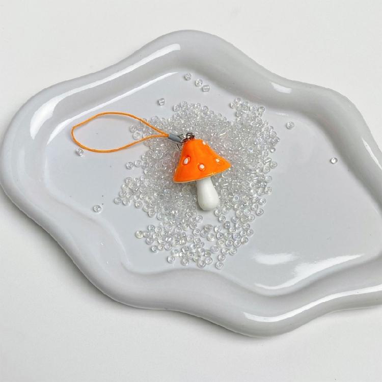 Fun Mushroom Shaped Keychain User Friendly Material Multiple Colors Versatile Decoration For Teens Adults