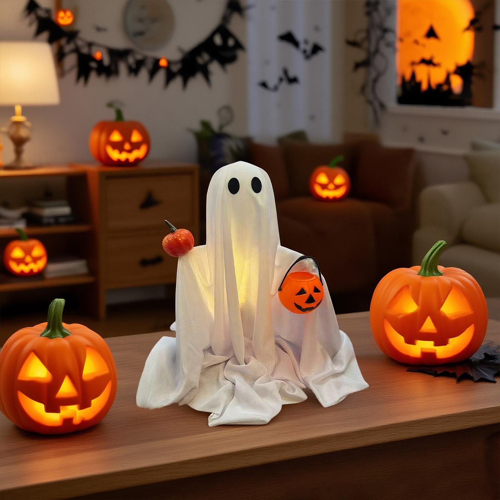 

Хэллоуин Настольные Милые Атмосферные Украшения Праздничные Декорации Реквизит Украшение Стола One Size белый