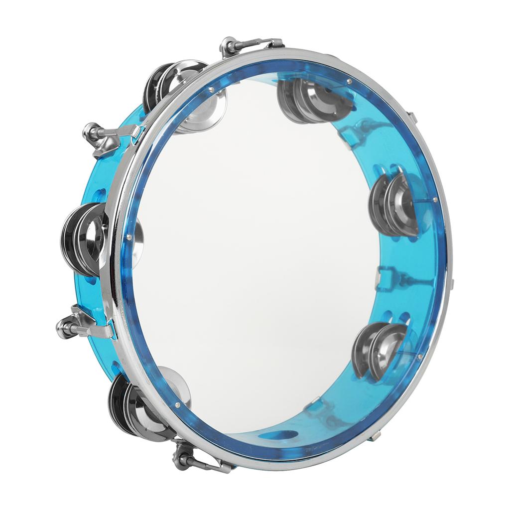 8 Inch Transparent Double Row Jingles Tambourine Handbell Hand Drumwith  Sea Drums Waves Sound Ocean Drum