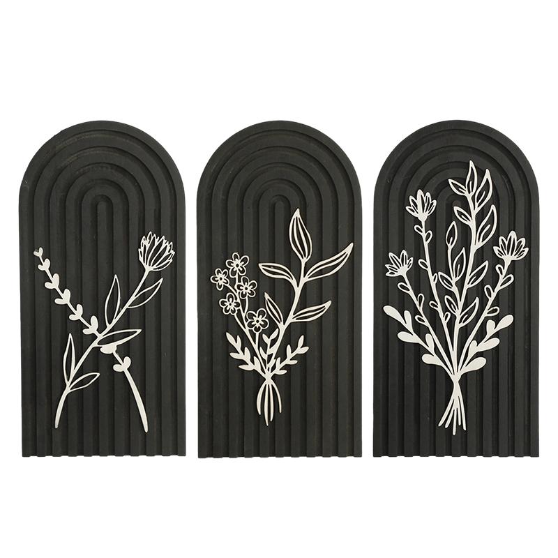 1PC Hollow Flower Pattern Ornaments Bohemia Living Room Pendants Creative Wood Unique Wall Hanging Homestay Crafts DIY Home Decor