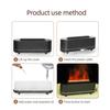 3D Flame Aromatherapy Humidifier for Home and Office - Low Noise, Ideal for Bedrooms and Desktops.