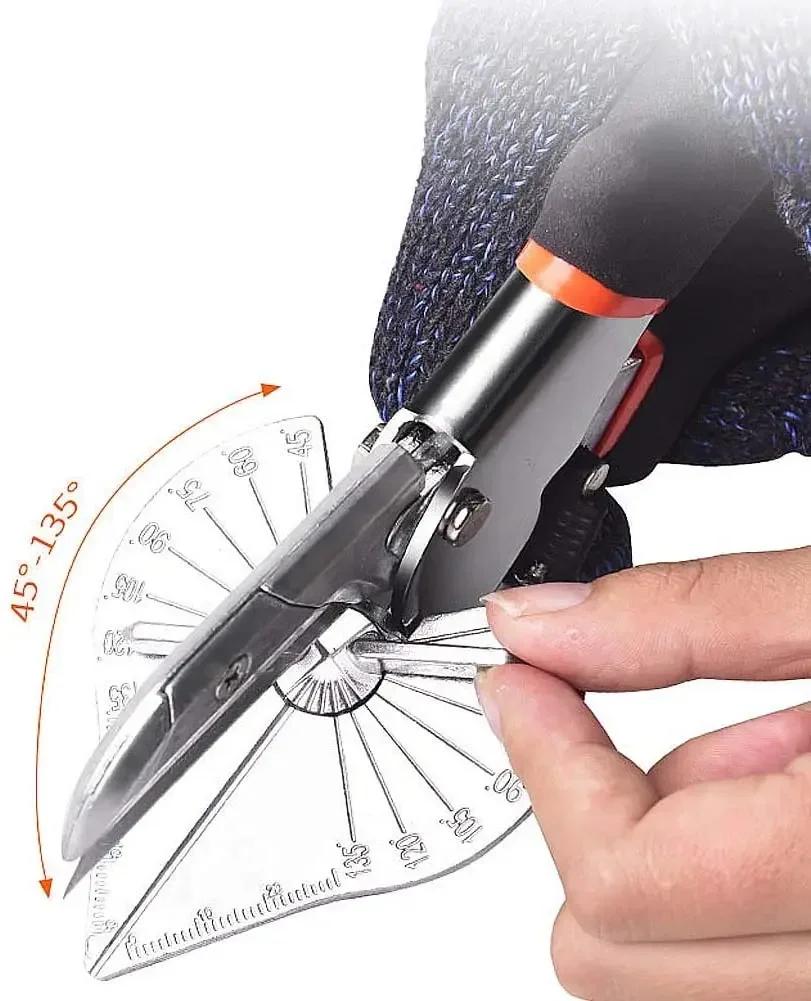 Multi-Degree Diagonal Cutting Siding Wire Pipe Cutter Cutting Home Decor Plumbing Tools 45-135 Degree PVC PE Hose Scissors