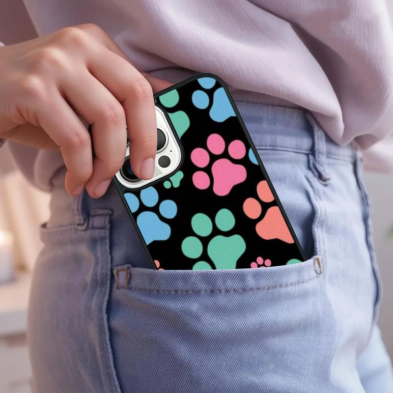 Paws Paw Pattern Cute Dog Cat Phone Case For iPhone 17 Air 15 16e 14 13 Pro Max Coque 12 11 Pro Max PLUS cover