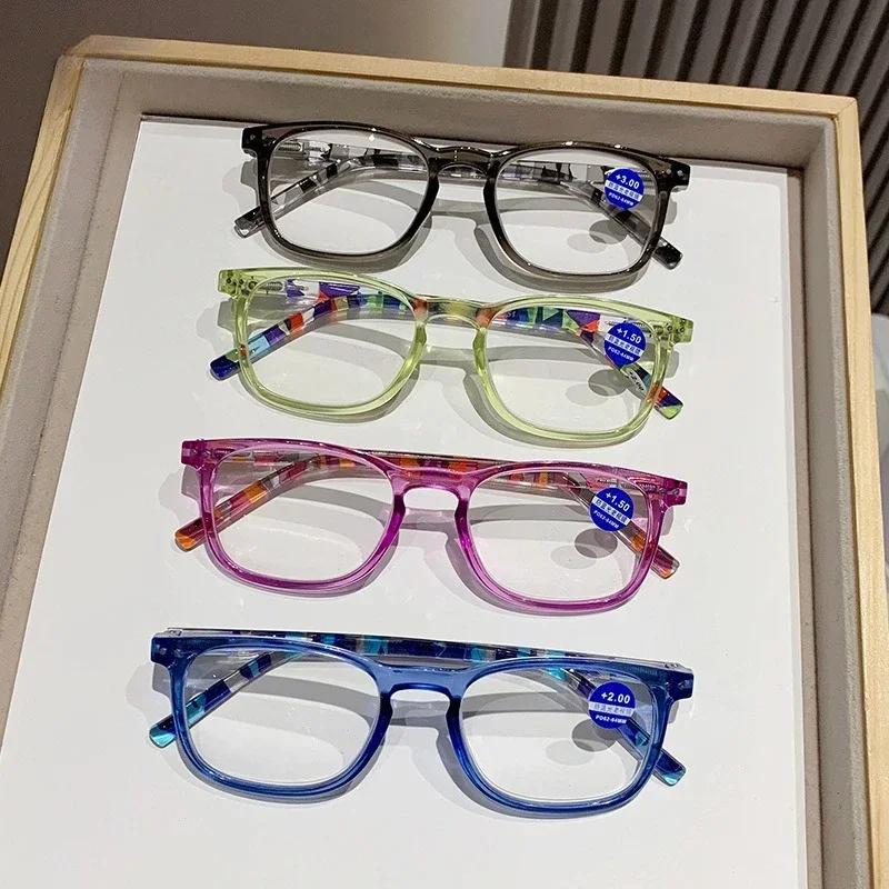 New Fashion Unisex Anti-Blue Light Presbyopia Glasses Men Women Transparent Frame Anti-Blue Light Hd Reading Glasses To 4.0