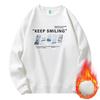 Rundhals-Pullover Herrenstudent Fleece Trendiges Lockeres Unterhemd Paar Lässiges Vielseitiges Oberteil