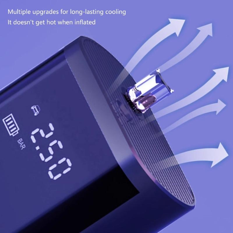 Rechargeable 120PSI Portable Air Pumps Multifunction Electric Pump for Bicycles Car Motorcycles & Inflatable Equipment