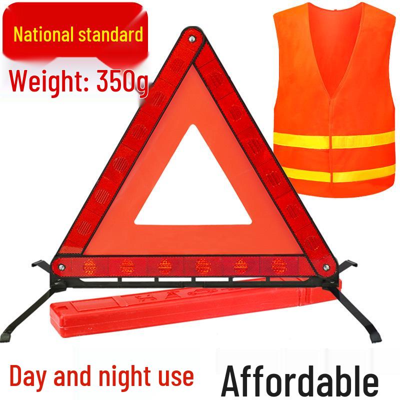 Reflective Folding Traffic Triangle Warning Sign for Car Parking