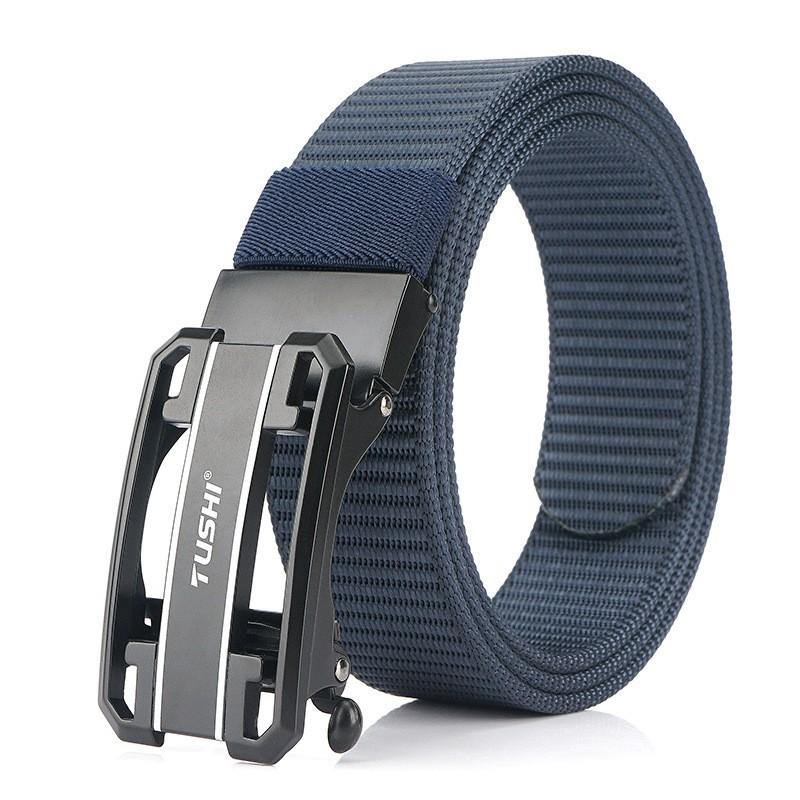 2019 Automatic Buckle Nylon Belt Casual All-matching Jeans Inner 3.5cm Men's