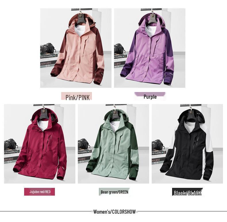 Women's and Men's Plus Size Waterproof Windproof Jacket for Spring and Autumn - Single Layer Coat for Outdoor and Mountaineering