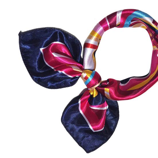 Faux Silk Square Satin Soft Kerchief Stewardess Scarf Bandana Neckerchief
