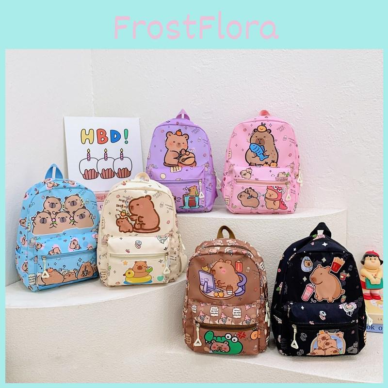 Capacity Large Capybara Backpack Kid Leisure Cartoon Animal Breathable Schoolbag
