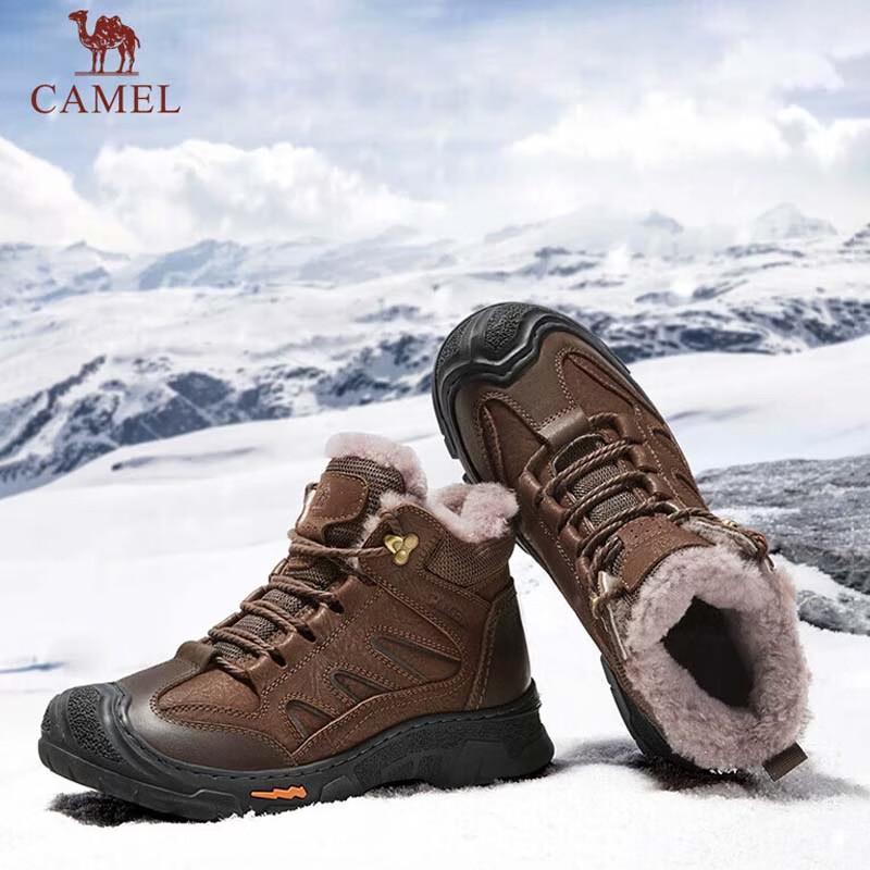 CAMEL Men s Wool-Lined Warm Hiking Martin Boots EU 43