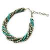 Les Trésors De Lily [N7195] - Ethnic Bracelet 'Kilimanjaro' Turquoise Gray