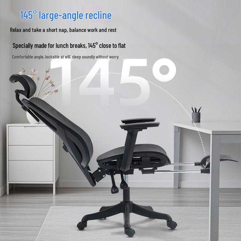 Ergonomic Reclining Office Chair for Extended Comfort – Ideal for Home or Dormitory