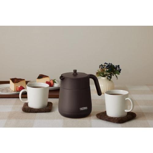 Thermos Vacuum Insulated Teapot with Strainer 700ml Brown TTE-700 BW