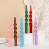 10-inch Classic Colorful Threaded Long Rod Candle Home Creative Odorless Twisting Rod Wax