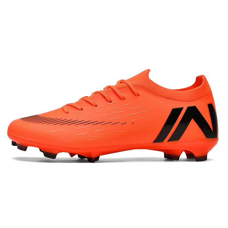 

Men Football Field Boots Cleats Fast Soccer Shoes Society Cleats Football Shoes Training Outdoor Sneaker High Quality Original 45 помаранчевий