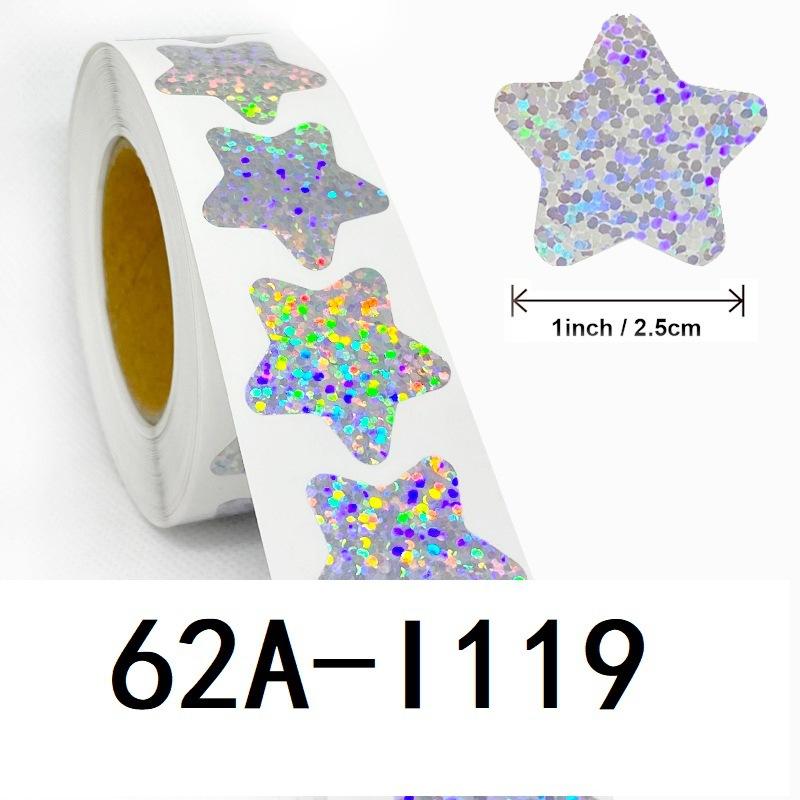 

500 листов/рулон, 2,5 см, рулонная упаковка, радужные лазерные наклейки, спасибо за покупку, коммерческое оформление, самоклеящиеся наклейки, праздничные этикетки Pack of 1