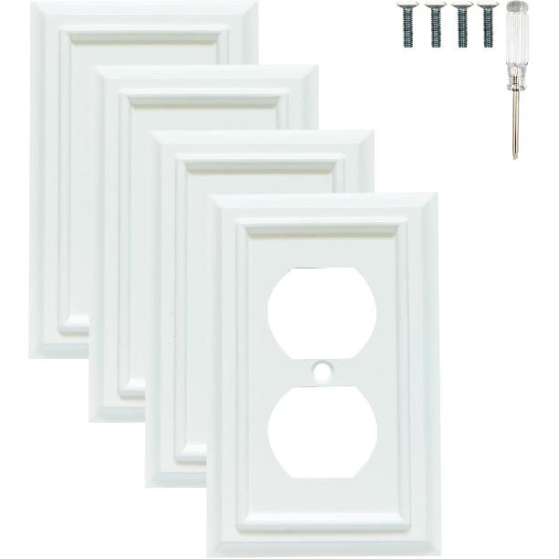 Wall Plates, Duplex Outlet Covers, Toggle Light Switch Plates, Decorator Light Switch Cover, Bamboo Fiber Material Standard Size Wall Plates of