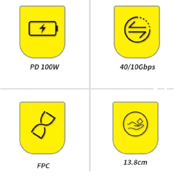 High Speed 10/40Gbps Transmission Speed Soft USB C to USB C Charging Cord Line