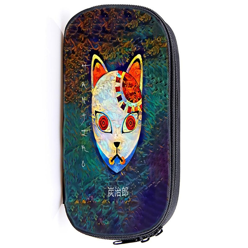 Demon Slayer Kamado Tanjirou Pencil Case Nezuko Boys Girls Kids Zenitsu Kimetsu No Yaiba Pencil Box Students Anime Pen Bags Children Gifts