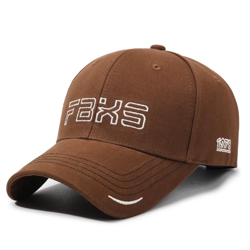 Spring And Autumn Embroidery Alphabet Baseball Cap Hard Top Outdoor Sun Hat Casual Men'S And Women'S Curved Brim Cap Tide