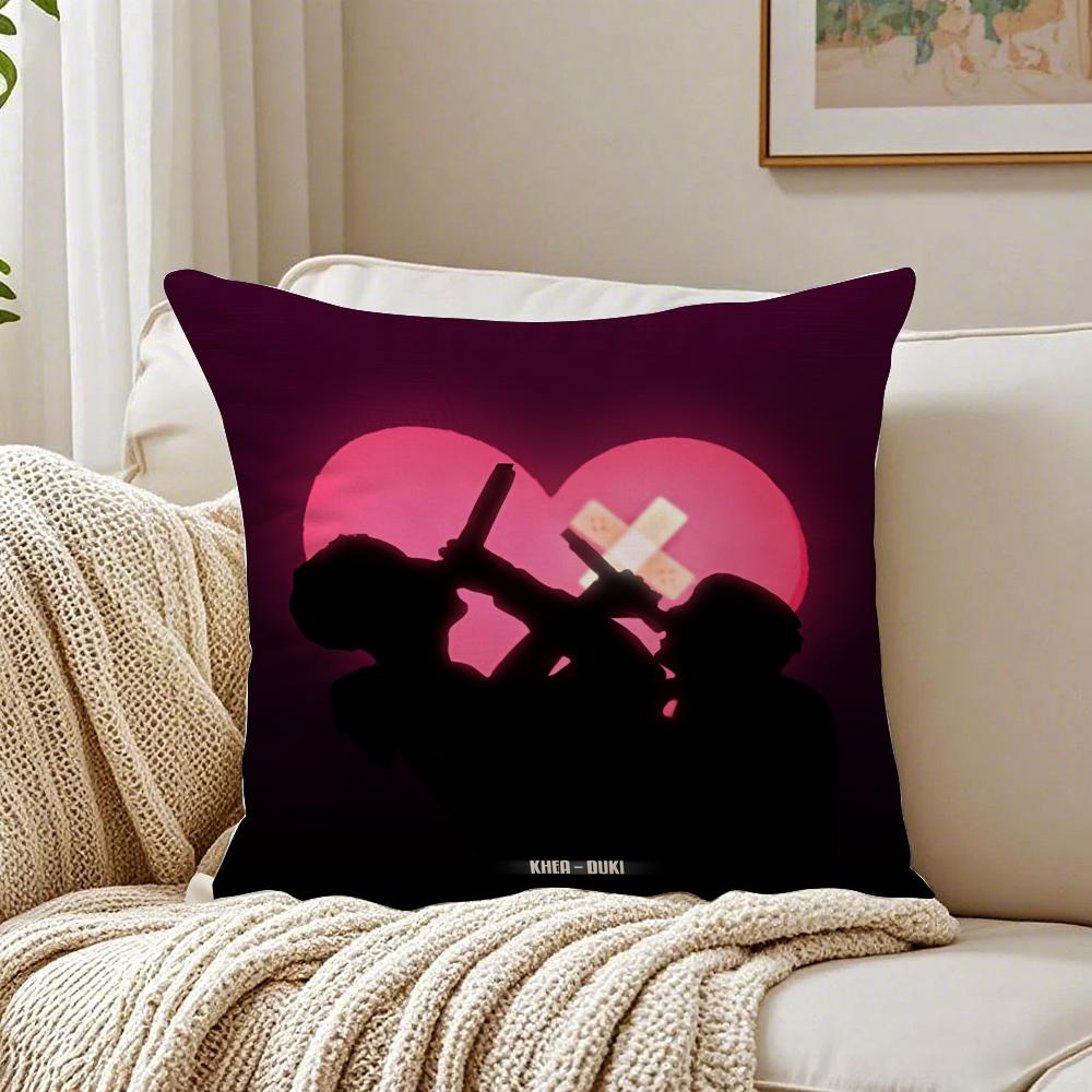 Male Singer Duki Cushion Cover Linen Pillowcase Soft for Sofa Bed Home Room Decor
