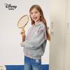 Disney Girls' Hooded Zip-Up Sweatshirt Jacket - Light Heather Grey