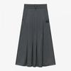 Women S Satin Flare Skirt Charcoal Grey Nk6nr31k