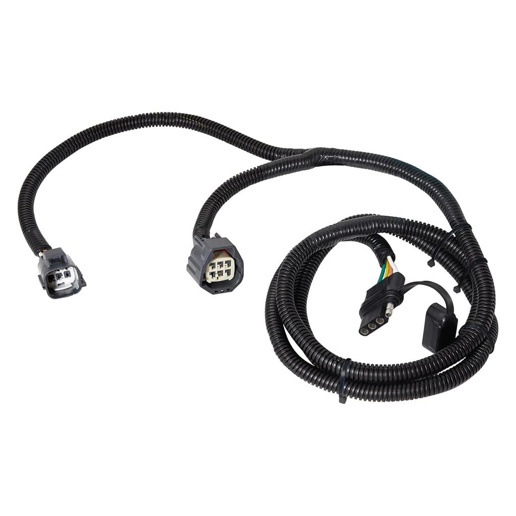 MECMO 4-Pin Trailer Wiring Harness For Jeep Wrangler JK JKU 2007-2018, Tow Hitch Wiring For Rubicon Sahara Sport Unlimited 2-Door 4-Door Trailer