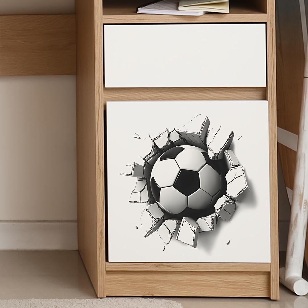 1pc Football Wall Sticker, Removable Waterproof PVC Decal for Walls,Doors,Cabinets,and Window Decorations,living room decoration