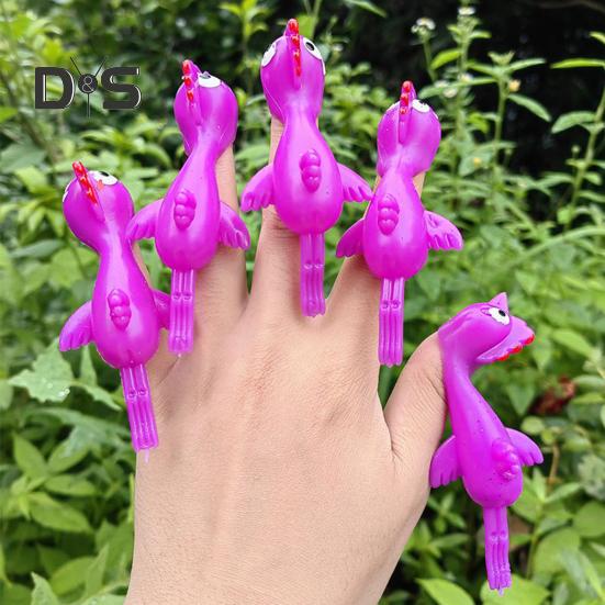10Pcs Flying Chicken Catapult Rubber Chicken Finger Catapult Stretchy Chicken Shooter for Kids Indoor Outdoor Fun Christmas Party Favors Gift Goodie