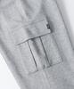 UCLA Unisex Tam Lastikli Tek Pileli Geniş Kargo Pantolon [M-Gri] (Ub6Lp92)