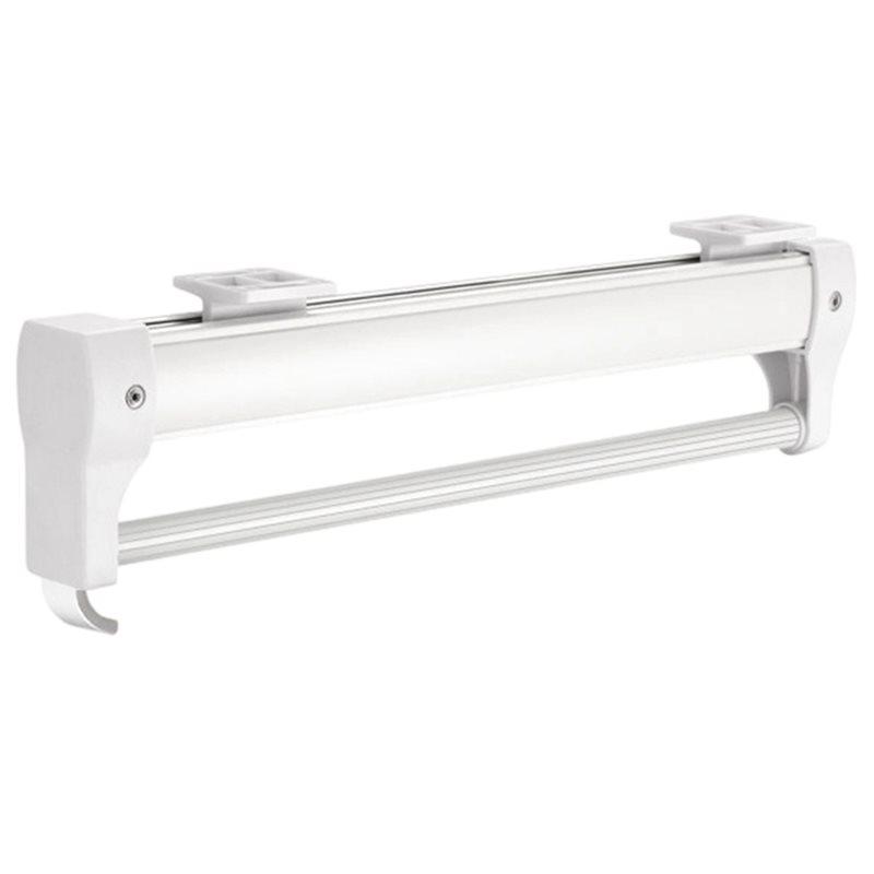 Top Mount Adjustable Wardrobe Clothing Rail Heavy Duty Pull-Out Closet Rod Wardrobe Hanger Rack Bar Ball Slide