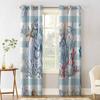 Ocean Striped Coral Starfish Shell Conch Octopus Blackout Curtains For Living Room Bedroom Window Treatment Drapes Home Decor
