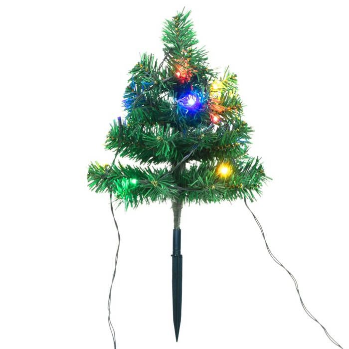 VidaXL Arbres d'Allée de Noël 6 pcs avec LED Multicolores Décoration de Noël Ornement de Vacances Décoration de Fête Jardin 344659