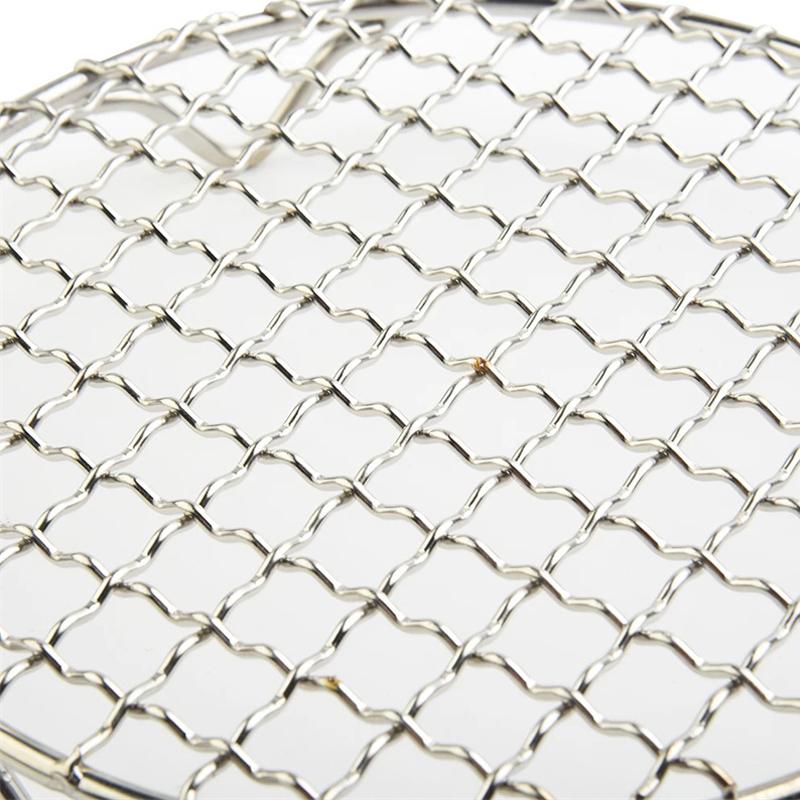 Stainless Steel Round Bbq Net Grill Mesh Roast Nets Bacon Grill Tool Iron Nets Non-Stick Bbq Mat Grid Outdoor Barbecue Accessory