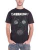 Green Day T Shirt Green Gas Mask Band Logo Official Mens Black