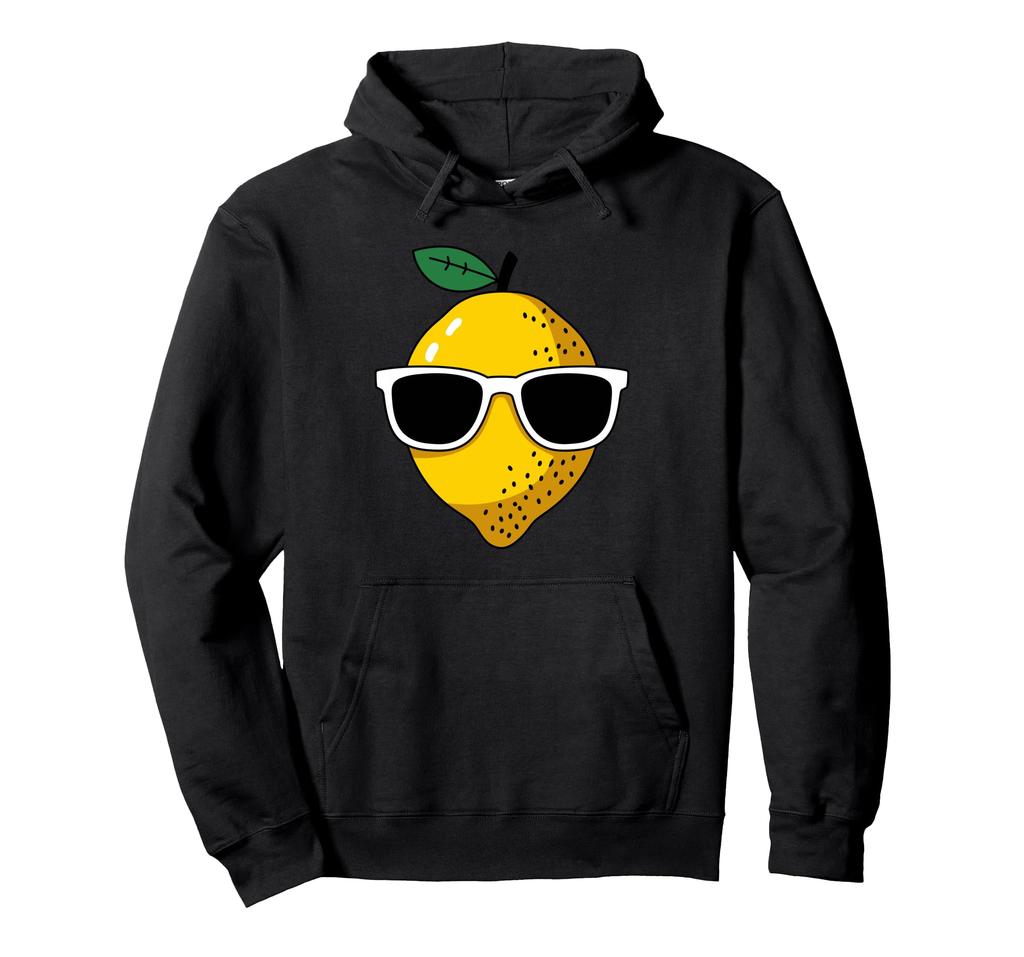 Cool Lemon Funny Fruit Sunglasses Summer Citrus Vibe Hoodie