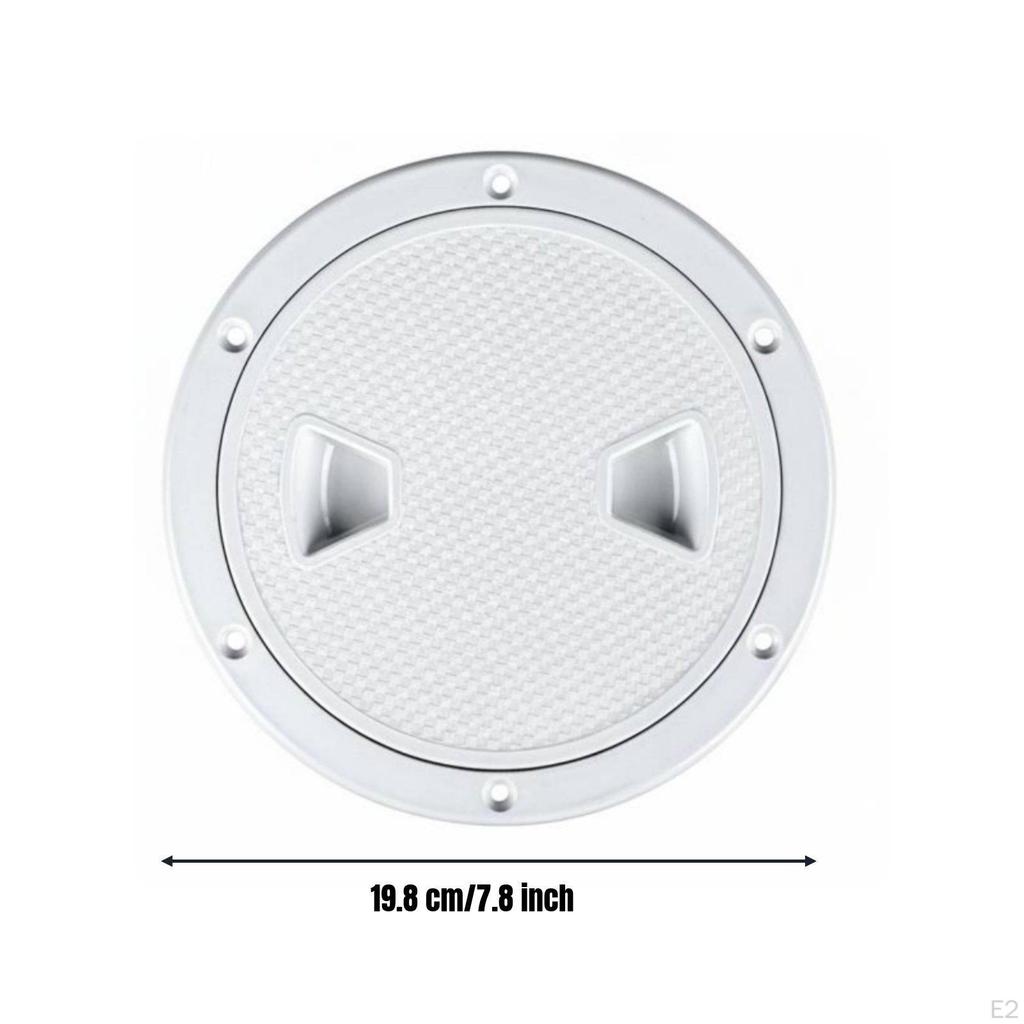 Round Inspection Access Panel Material NonSlip Boat Deck Plate fit , RV White 100MM