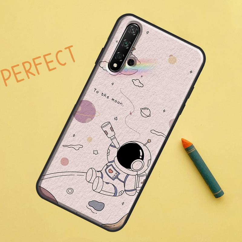 Cute Galaxy Astronaut For Huawei Nova 10 9 SE 11 Pro 12i 11i 8i Y60 Y70 Y90 Y61 Y91 Y72 Y73 P20 P40 P30 Lite Case